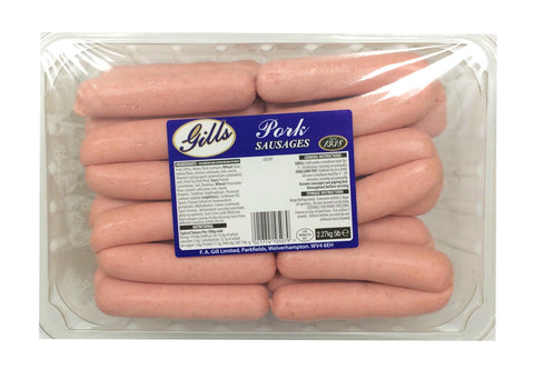 Gills Best Pork Thin Sausages Col - 5lb Pack X 4 PACKS
