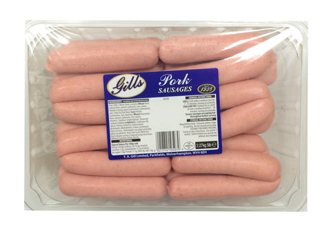 Gills Best Pork Thin Sausages Col - 5lb Pack
